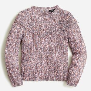 *Like New* J. Crew Crinkle Chiffon V-detail Top in Floral Fields Size: M